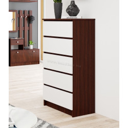 Comoda Akord K60 5SZ (Wenge/White)