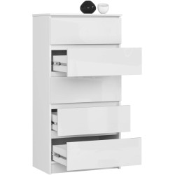 Комод Akord K60 5SZ (White/Glossy White) Thumb