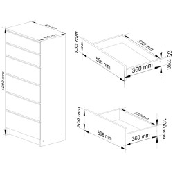 Comoda Akord K60 6SZ (Artisan Oak) Thumb