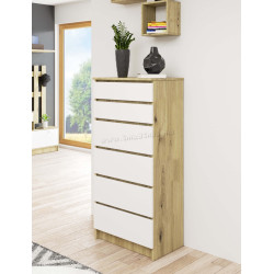 Comoda Akord K60 6SZ (Artisan Oak/White)
