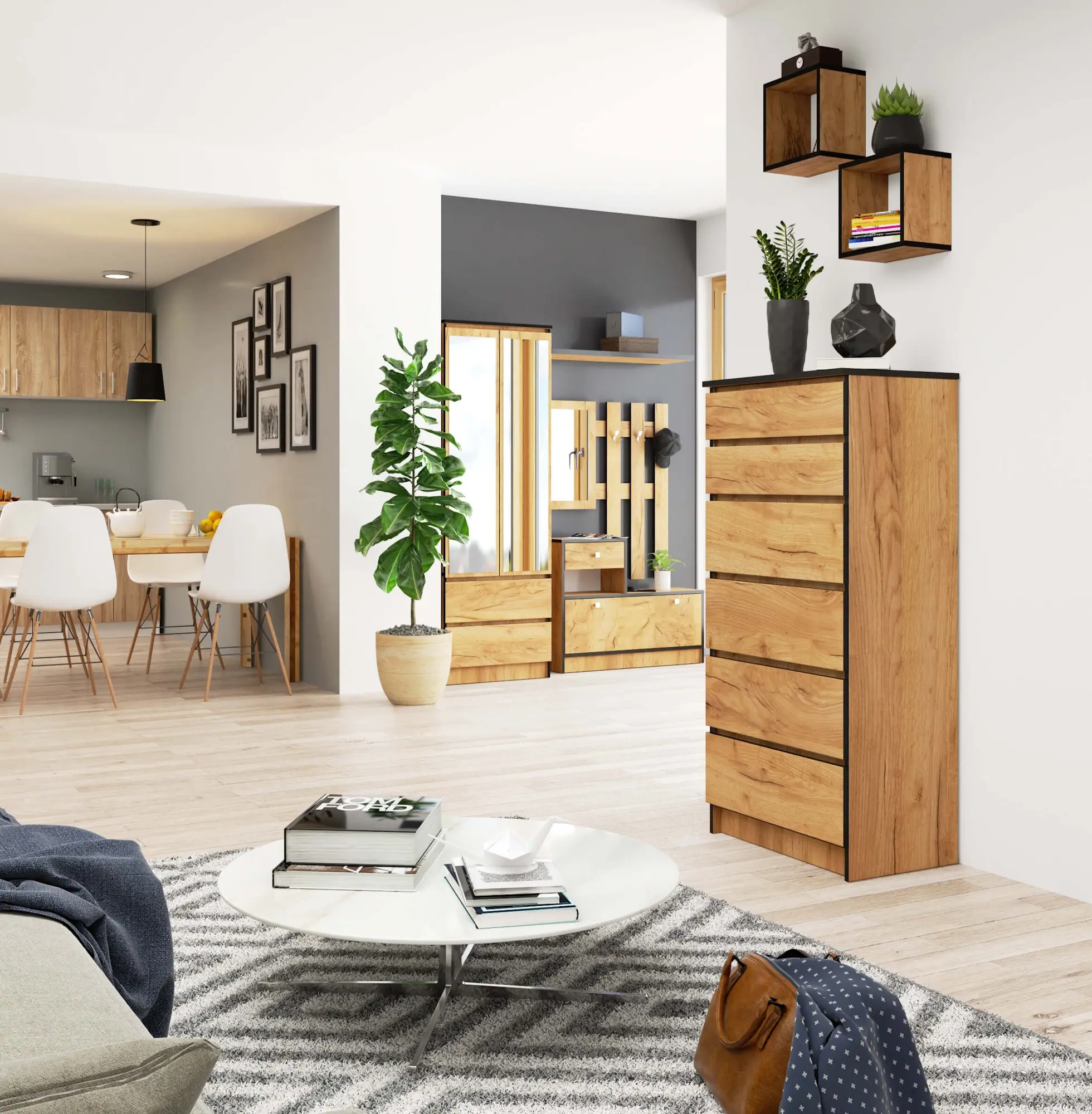 Комод Akord K60 6SZ (Craft Oak)