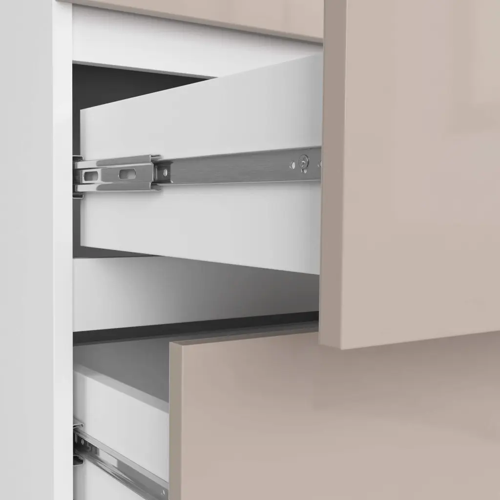 Comoda Akord K60 6SZ (White/Cappuccino Gloss)