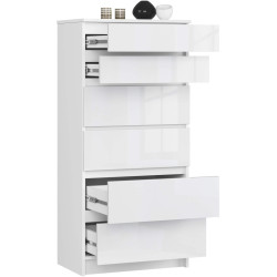 Комод Akord K60 6SZ (White Gloss) Thumb