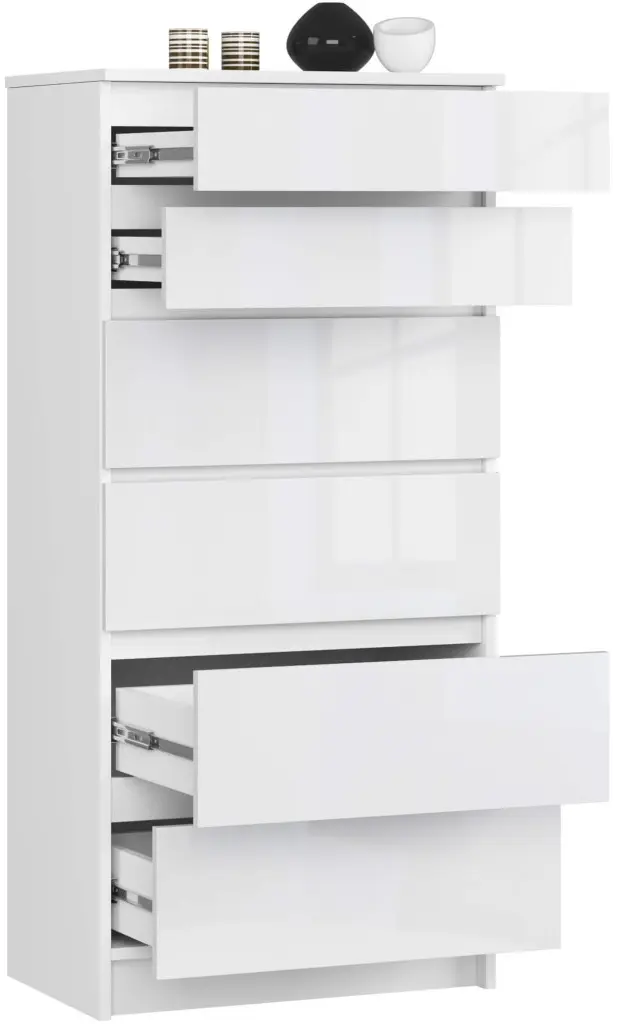 Комод Akord K60 6SZ (White Gloss)