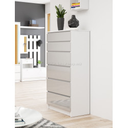 Comoda Akord K60 6SZ (White/Metallic Gloss)