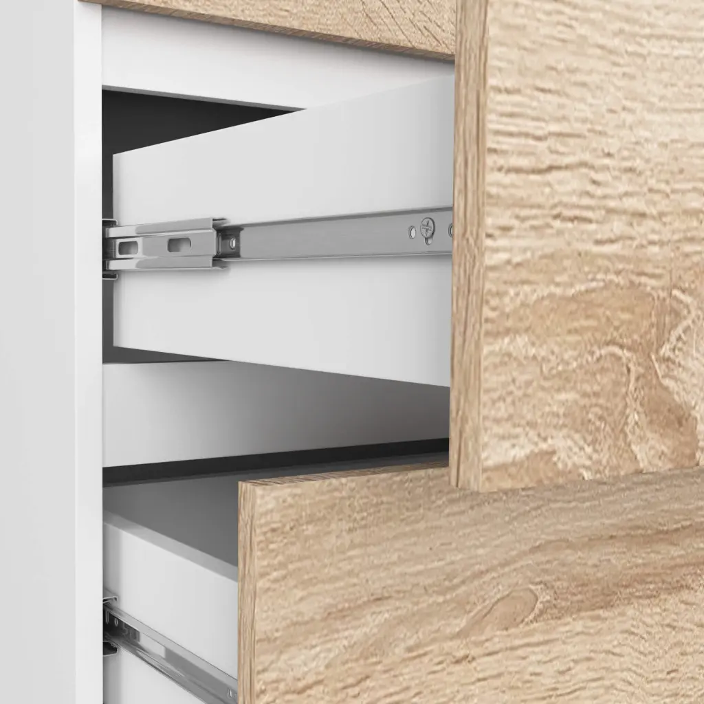 Комод Akord K60 6SZ (White/Sonoma Oak)