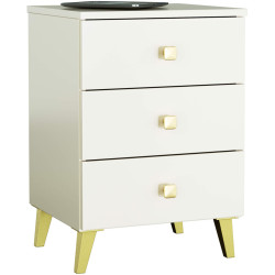 Comoda Akord Mobi 40cm 3SZ (Cashmere/Gold) Thumb