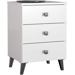 Комод Akord Mobi 40см 3SZ (White/Black) Thumb