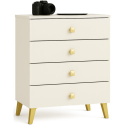 Comoda Akord Mobi 60cm 4SZ (Cashmere/Gold) Thumb