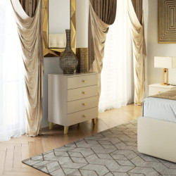 Comoda Akord Mobi 60cm 4SZ (Cashmere/Gold) Thumb