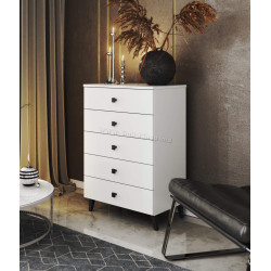Comoda Akord Mobi 60cm 5SZ (White/Black)