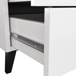 Comoda Akord Mobi 60cm 6SZ (White/Black) Thumb