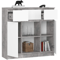 Tumba Akord K100 2D 3SZ 1P (Concrete/White) Thumb