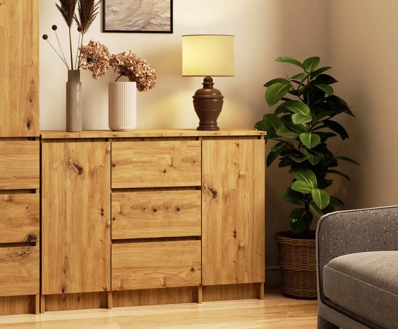 Tumba Akord K100 2D 3SZ (Artisan Oak)