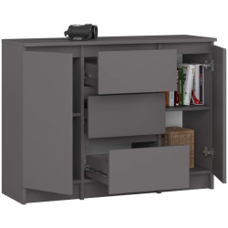 Тумба Akord K100 2D 3SZ (Graphite Grey) Thumb