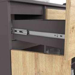 Tumba Akord K100 2D 3SZ 1P (Graphite Grey/Artisan Oak) Thumb