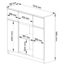 Tumba Akord K100 2D 3SZ 1P (Graphite Grey/Artisan Oak) Thumb