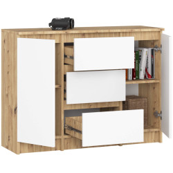 Tumba Akord K100 2D 3SZ (Artisan Oak/White) Thumb