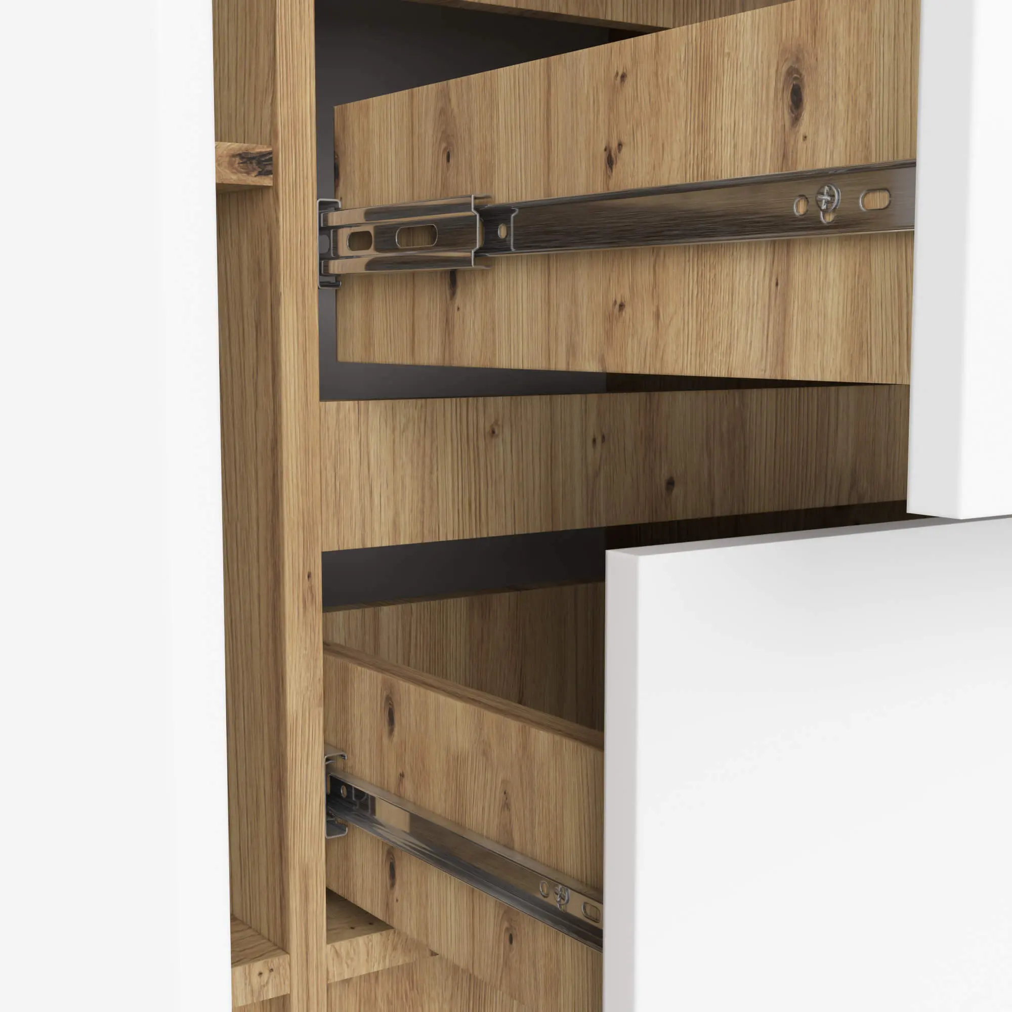 Tumba Akord K100 2D 3SZ (Artisan Oak/White)