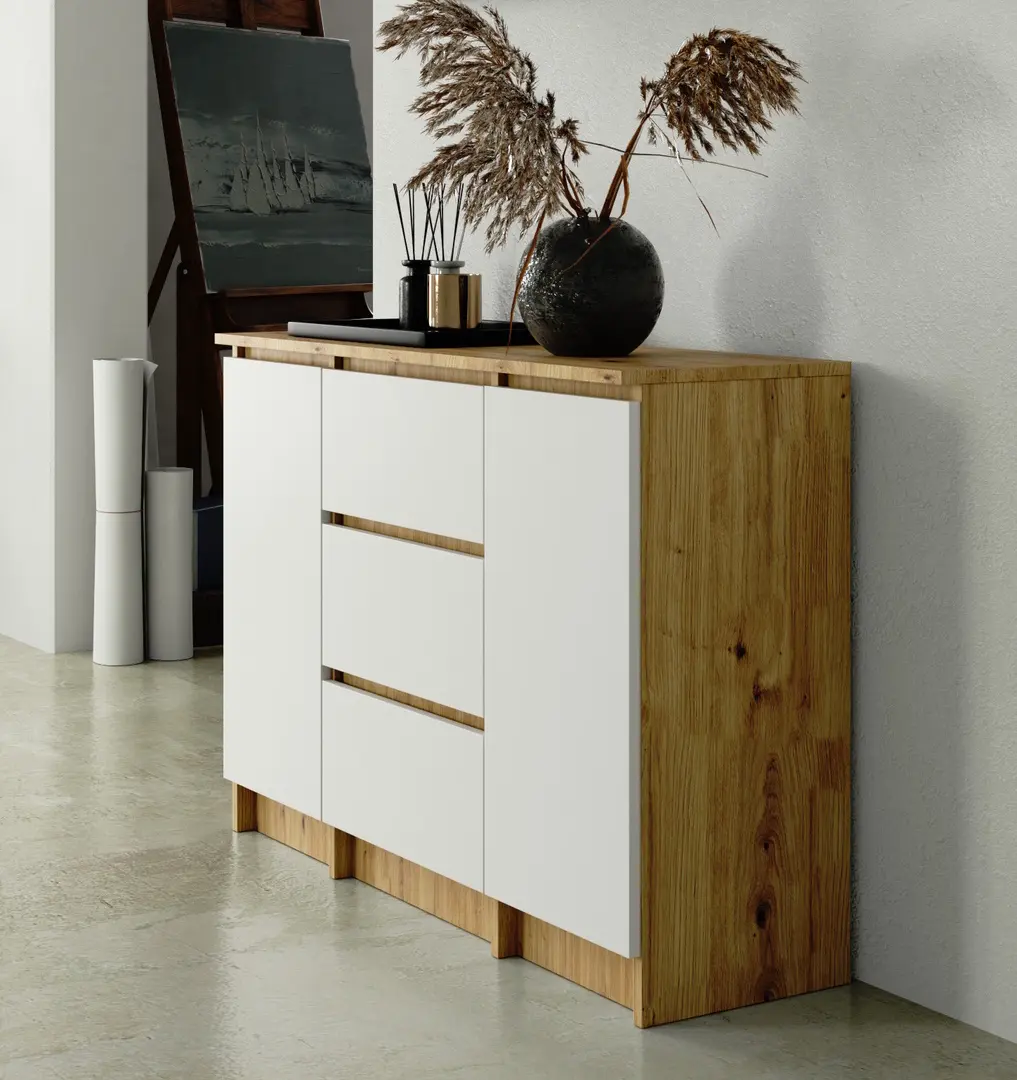 Tumba Akord K100 2D 3SZ (Artisan Oak/White)