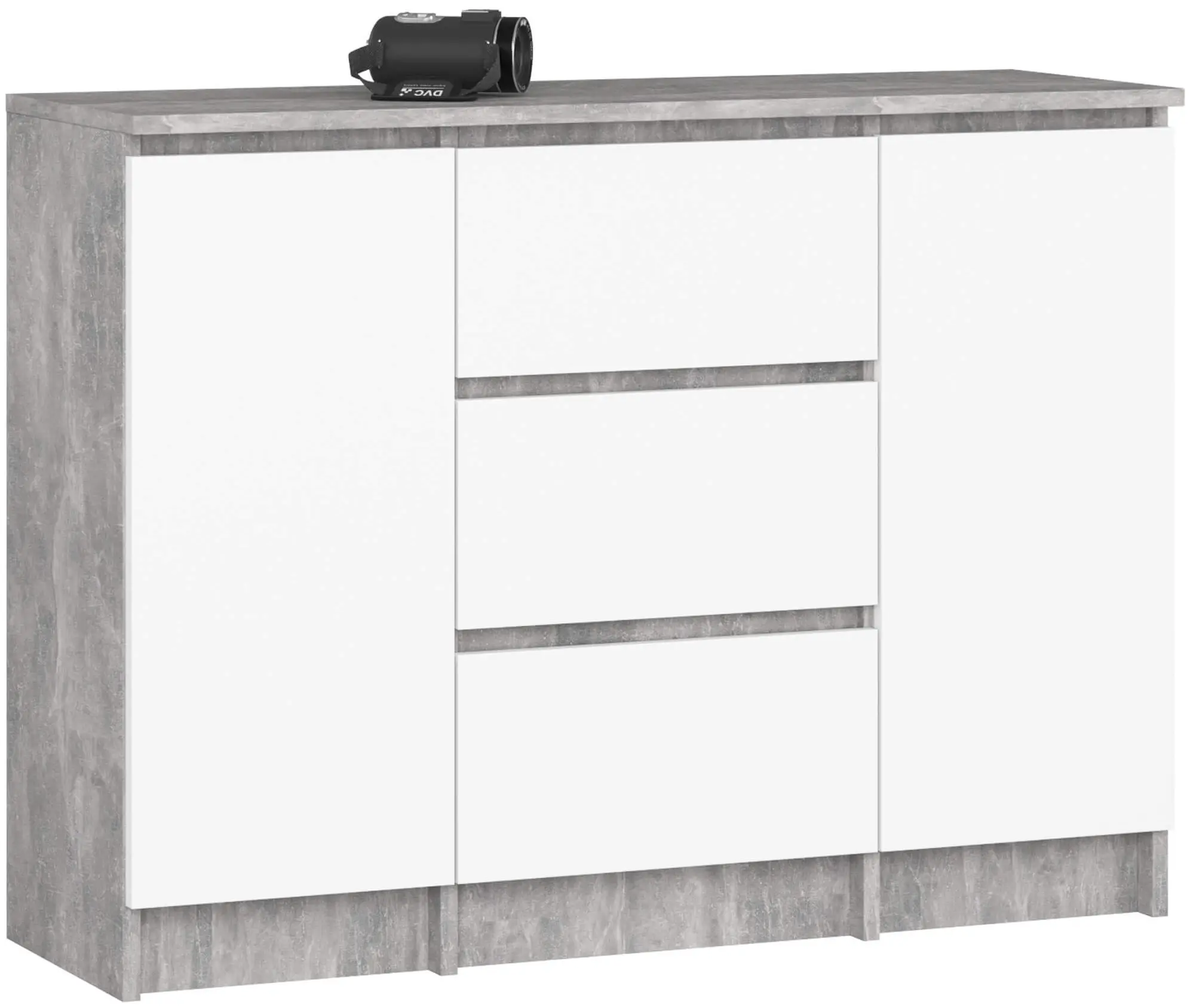 Тумба Akord K100 2D 3SZ (Concrete/White)