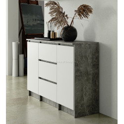 Tumba Akord K100 2D 3SZ (Concrete/White)