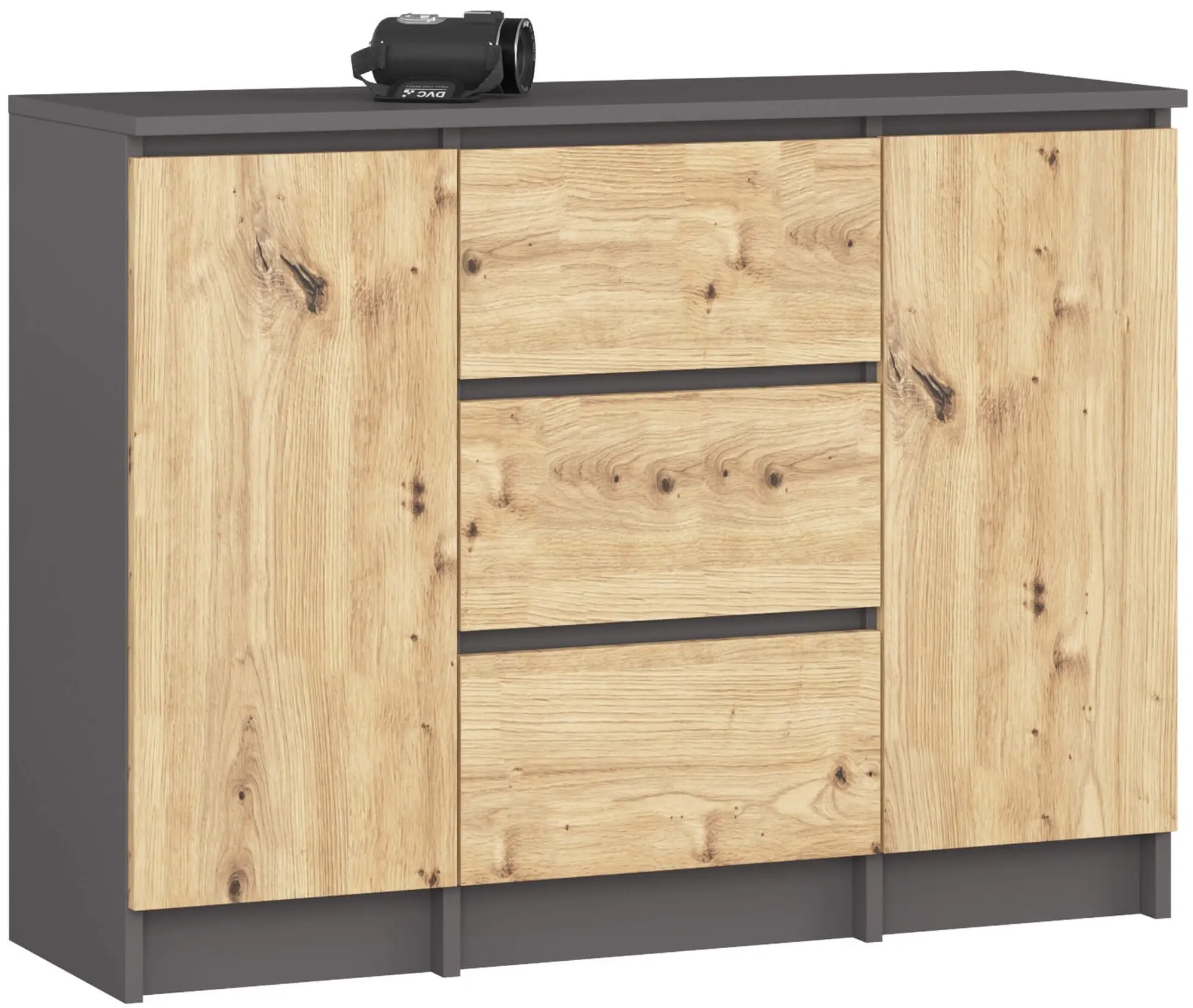 Tumba Akord K100 2D 3SZ (Graphite Grey/Artisan Oak)