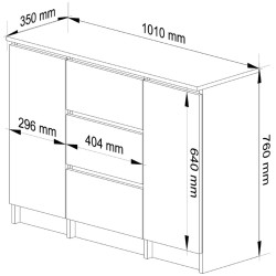 Tumba Akord K100 2D 3SZ (Sonoma Oak) Thumb
