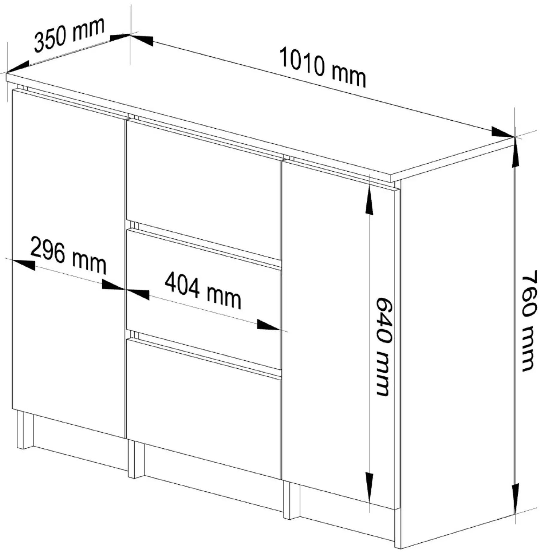 Tumba Akord K100 2D 3SZ (Sonoma Oak)