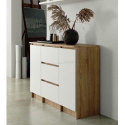 Тумба Akord K100 2D 3SZ (Sonoma Oak/White)