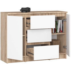 Tumba Akord K100 2D 3SZ (Sonoma Oak/White) Thumb