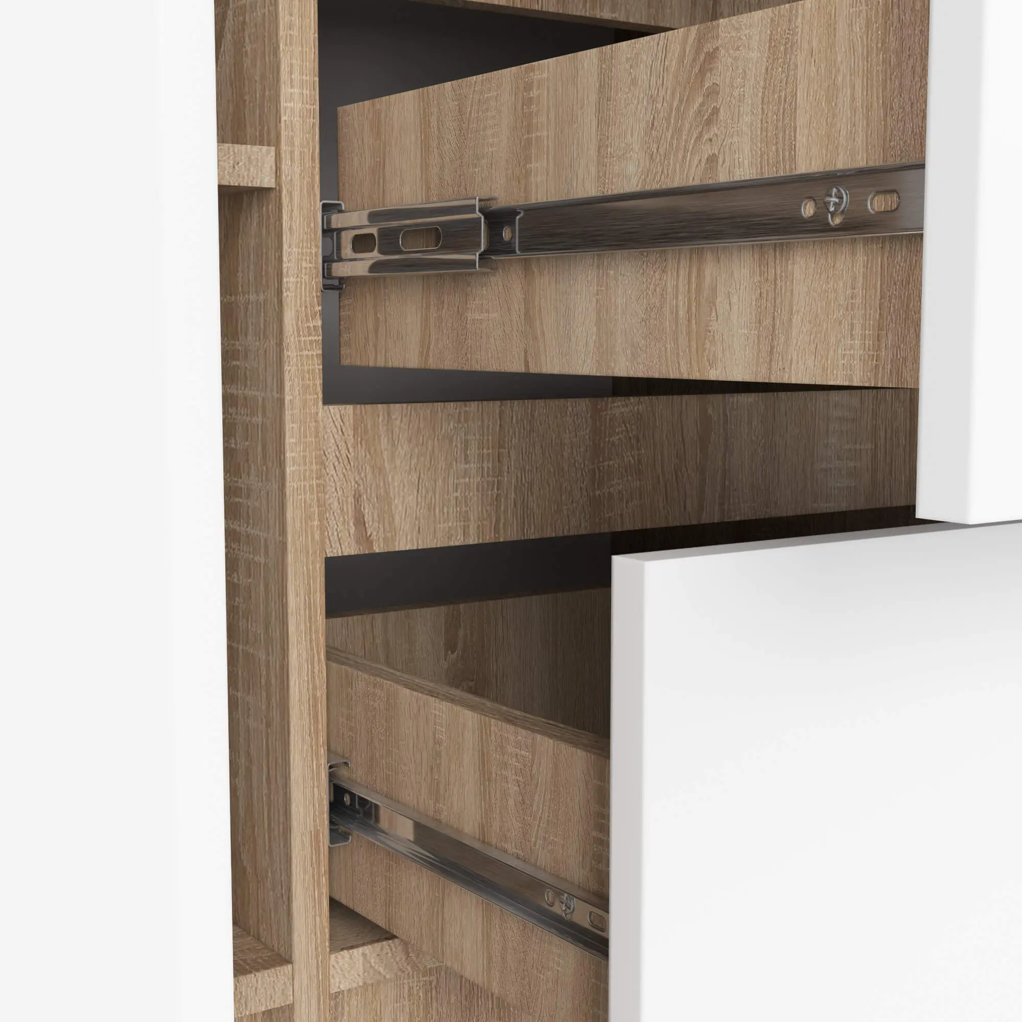 Tumba Akord K100 2D 3SZ (Sonoma Oak/White)