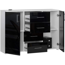 Tumba Akord K110 2D 4SZ (Black Gloss/White) Thumb