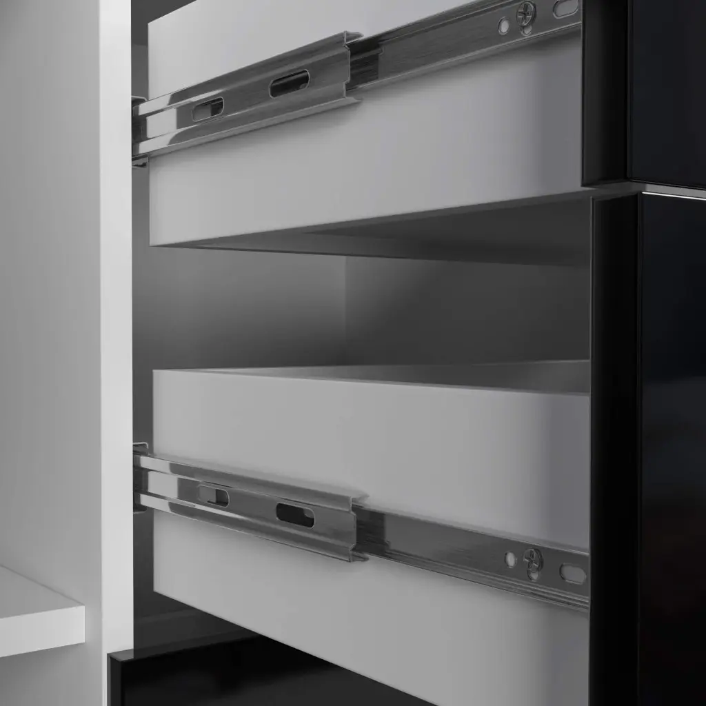 Tumba Akord K110 2D 4SZ (Black Gloss/White)