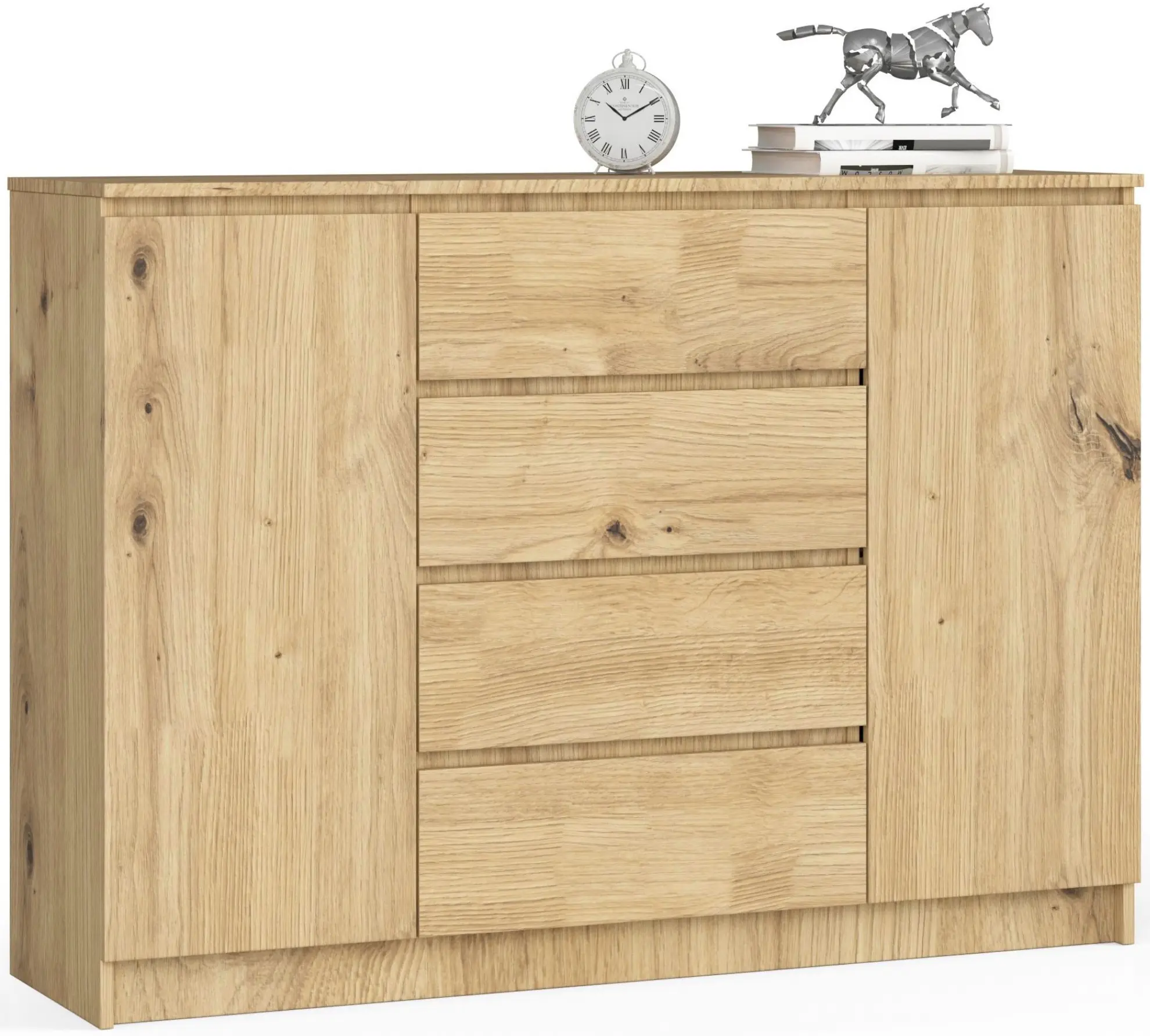 Тумба Akord K140 2D 4SZ (Artisan Oak)