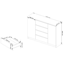 Тумба Akord K140 2D 4SZ (Artisan Oak) Thumb