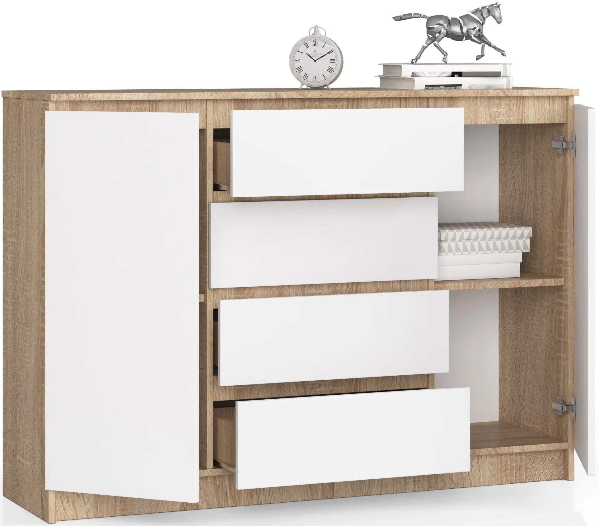 Tumba Akord K140 2D 4SZ (Artisan Oak/White)