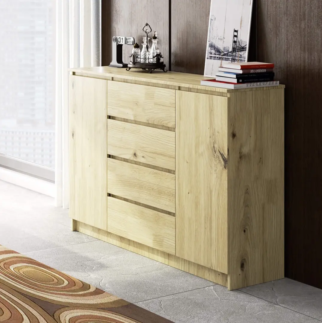 Тумба Akord K140 2D 4SZ (Artisan Oak)