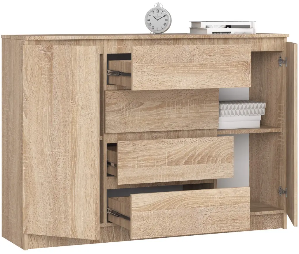 Тумба Akord K140 2D 4SZ (Sonoma Oak)