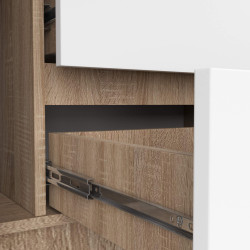 Тумба Akord K140 2D 4SZ (Sonoma Oak/White) Thumb