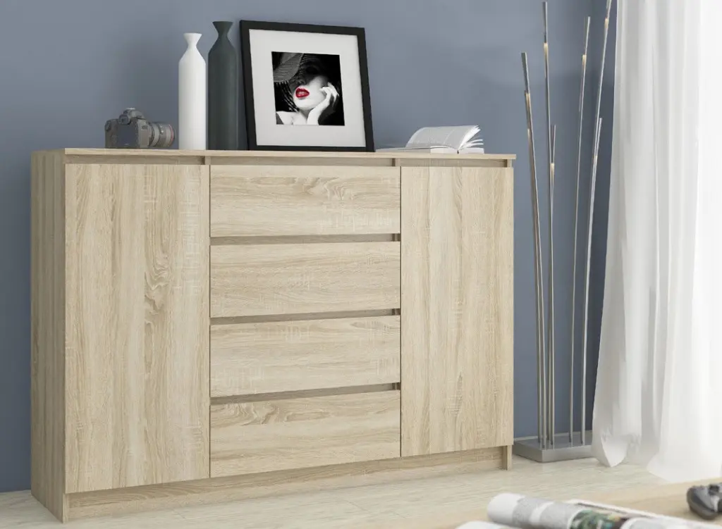 Тумба Akord K140 2D 4SZ (Sonoma Oak)