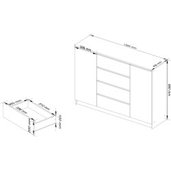 Tumba Akord K140 2D 4SZ (Wenge) Thumb