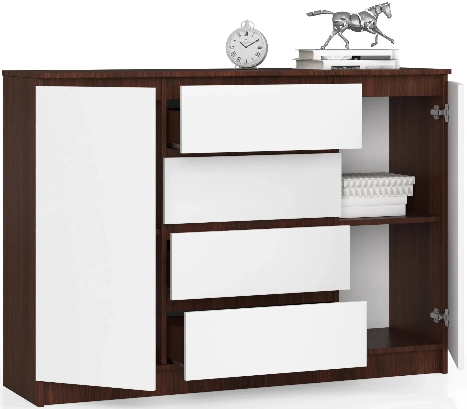 Tumba Akord K140 2D 4SZ (Wenge/White)