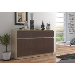 Тумба Akord K140 3D 3SZ (Wenge/Sonoma)