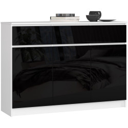 Tumba Akord K140 3D 3SZ (White/Black Gloss) Thumb