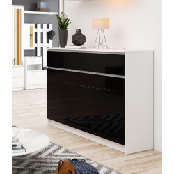 Tumba Akord K140 3D 3SZ (White/Black Gloss)