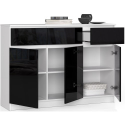 Tumba Akord K140 3D 3SZ (White/Black Gloss) Thumb