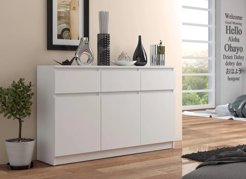 Тумба Akord K140 3D 3SZ (White)