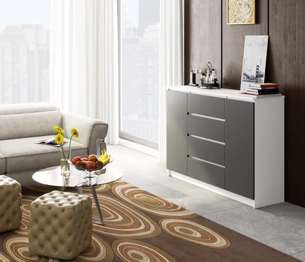 Tumba Akord K160 2D 4SZ (Graphite Grey/White)