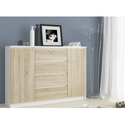 Tumba Akord K160 2D 4SZ (Sonoma/White)